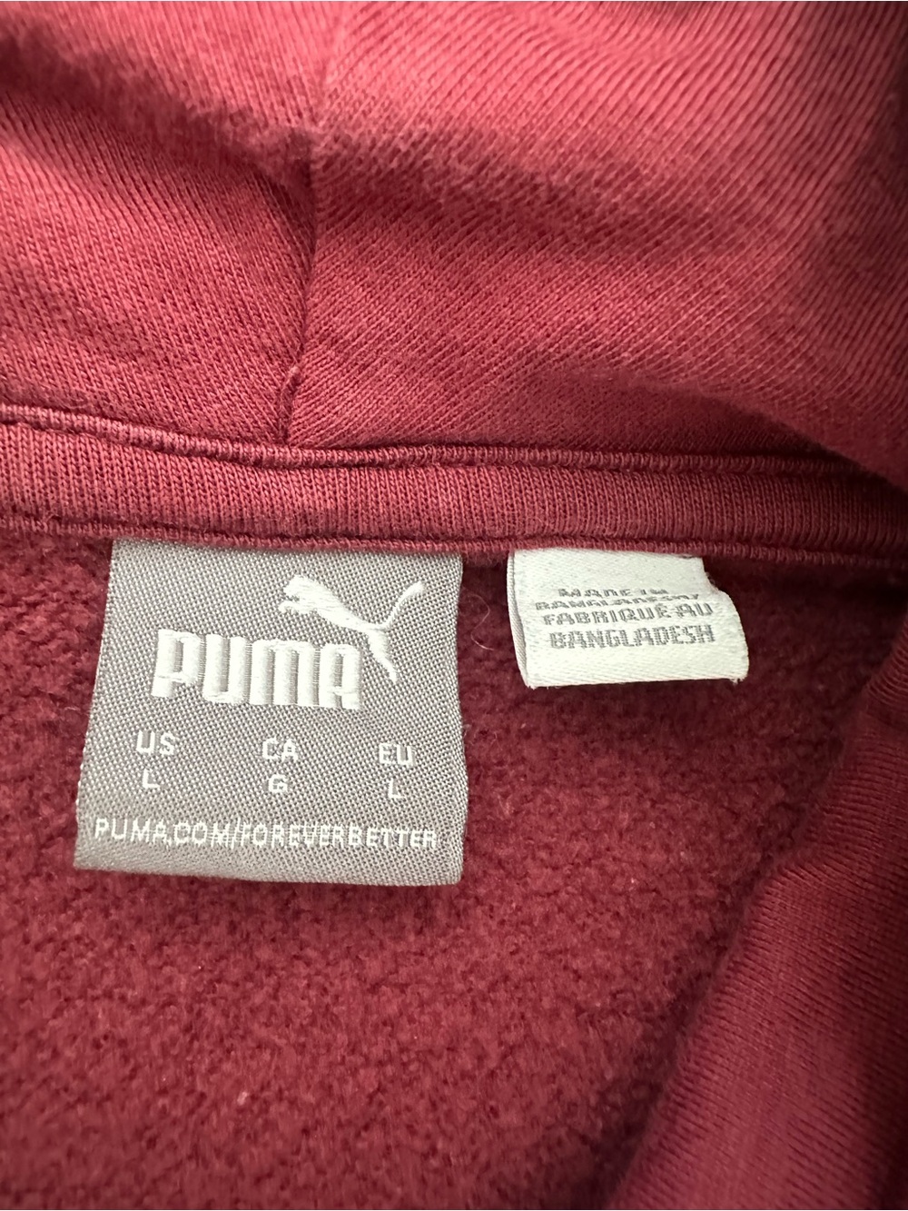 Puma Crewneck Sweatshirt with oversized Hood, size large - Picture 14 of 14